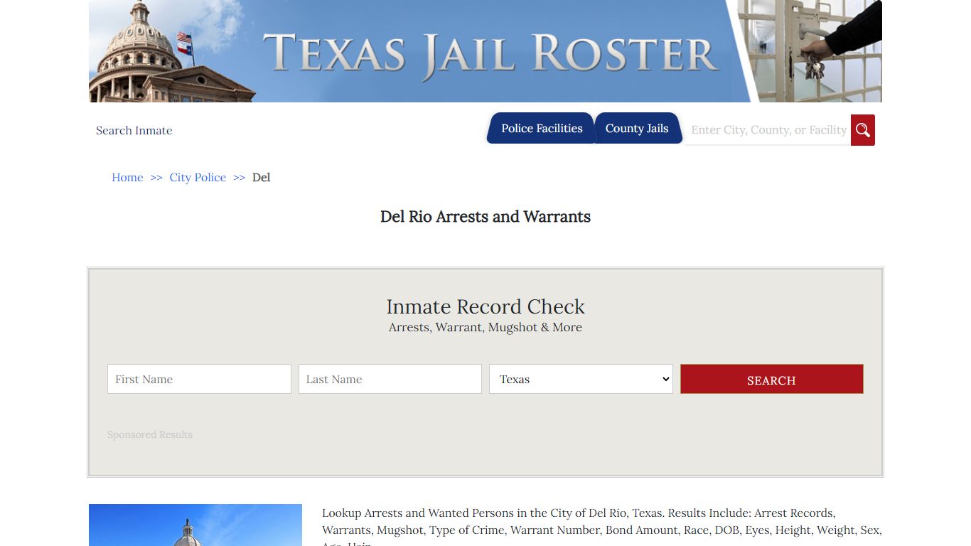 Del Rio Arrests and Warrants | Jail Roster Search